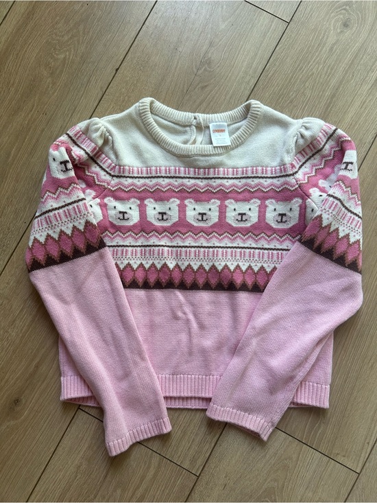 Gymboree Other - Gymboree Cream and Pink Fair Isle Knit Top